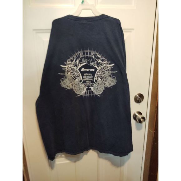 Men's Navy Blue Vintage Size 3 Extra Large Snap-On Tools T-Shirt - Picture 3 of 5